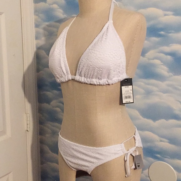 white lace bathing suit